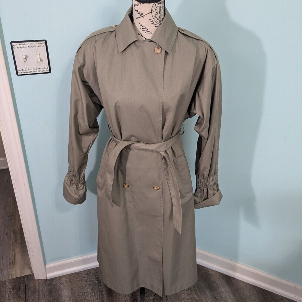 J. Gallery Petite Trench Coat Jacket 3/4 vintage